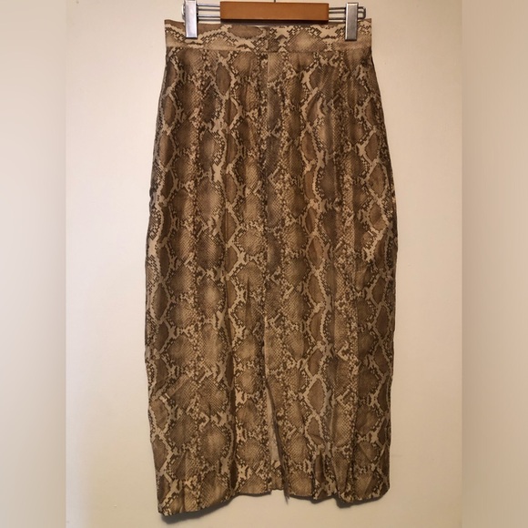 NWT H&M Brown Snake-Print Maxi Skirt - Picture 3 of 7